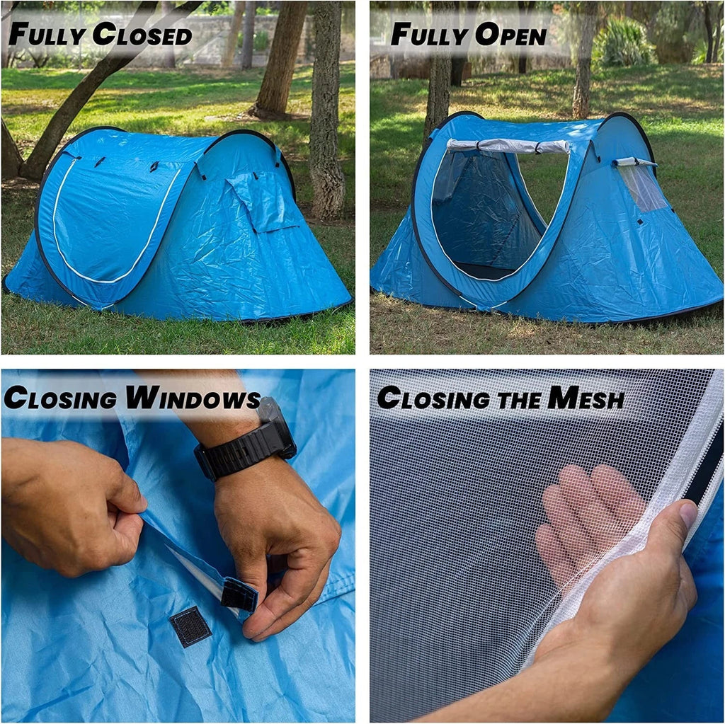 Zone Tech Instant pop Up Beach Tent Canopy Portable Sun Shade Shelter 2-3 person